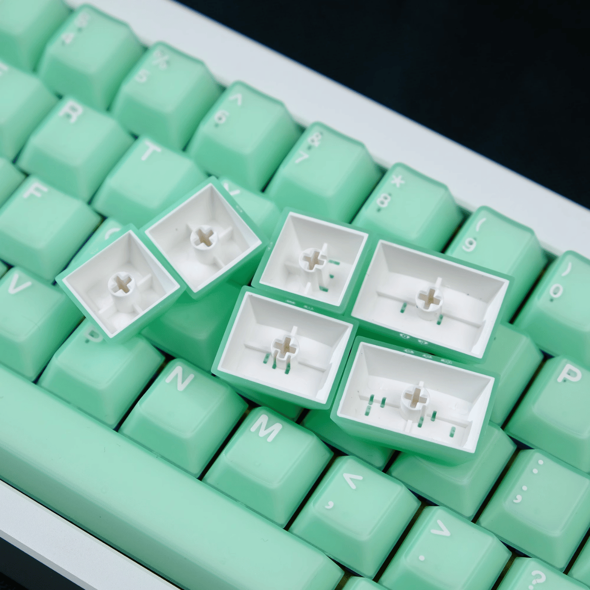 Keycap Aifei ABS Semi-transparent Tiffany ABS Double-shot Cherry Profile