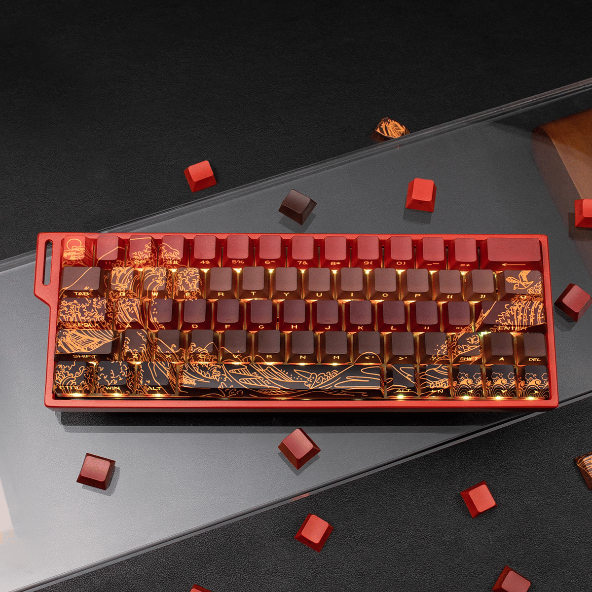 Keycap CMK Wave of Kanagawa PBT Dye-sub Cherry Profile
