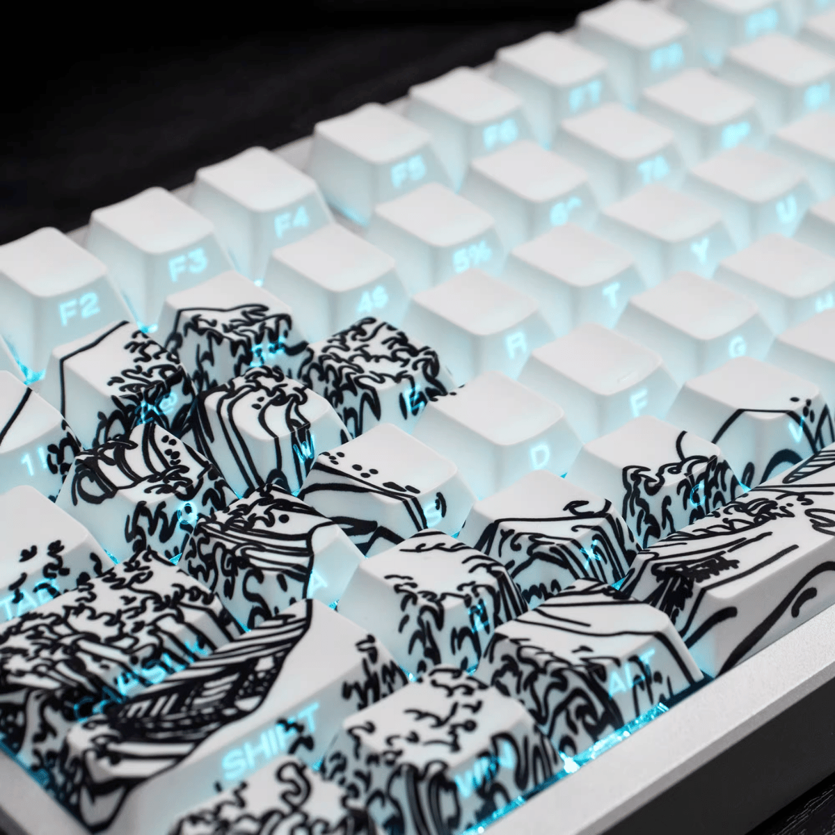 Keycap CMK Wave of Kanagawa PBT Dye-sub Cherry Profile