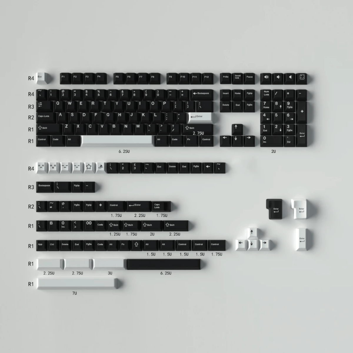 Keycap CMK ABS White on Black