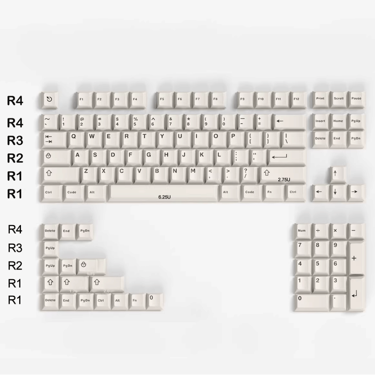 Keycap CMK ABS Black On White (BOW)