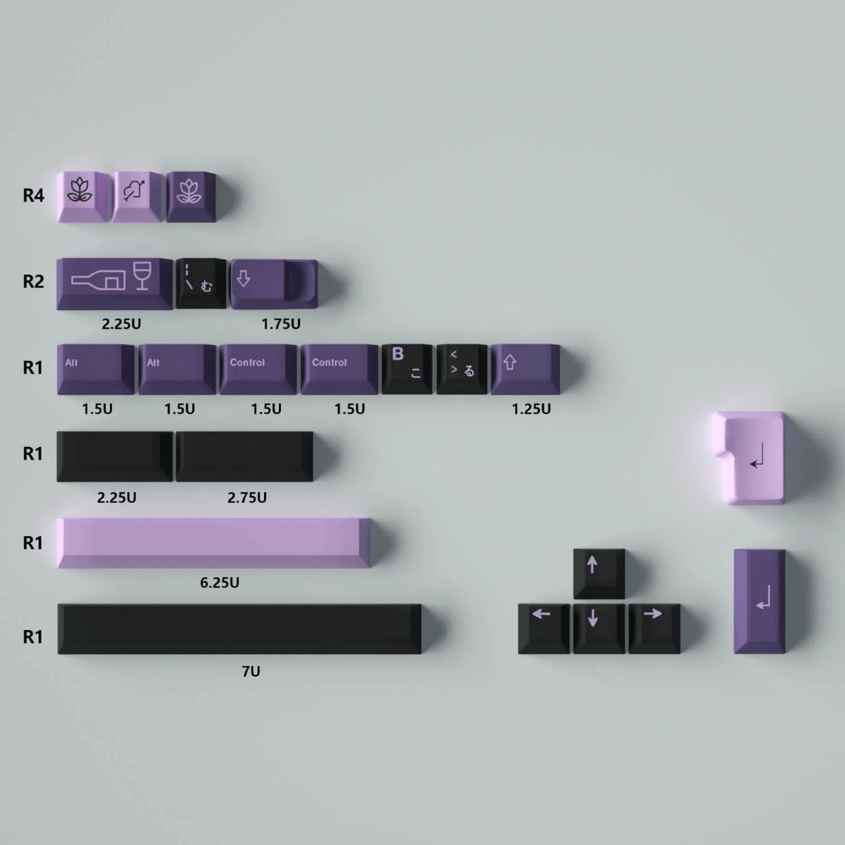 Keycap CMK PBT First Love PBT Dye-sub Cherry Profile