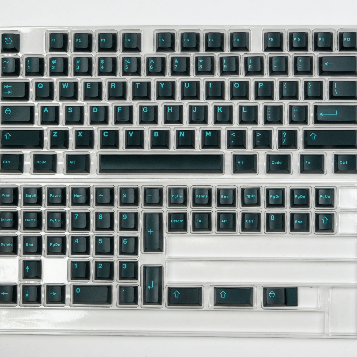 Keycap Aifei ABS Semi-transparent Blue Cyan ABS Double-shot Cherry Profile