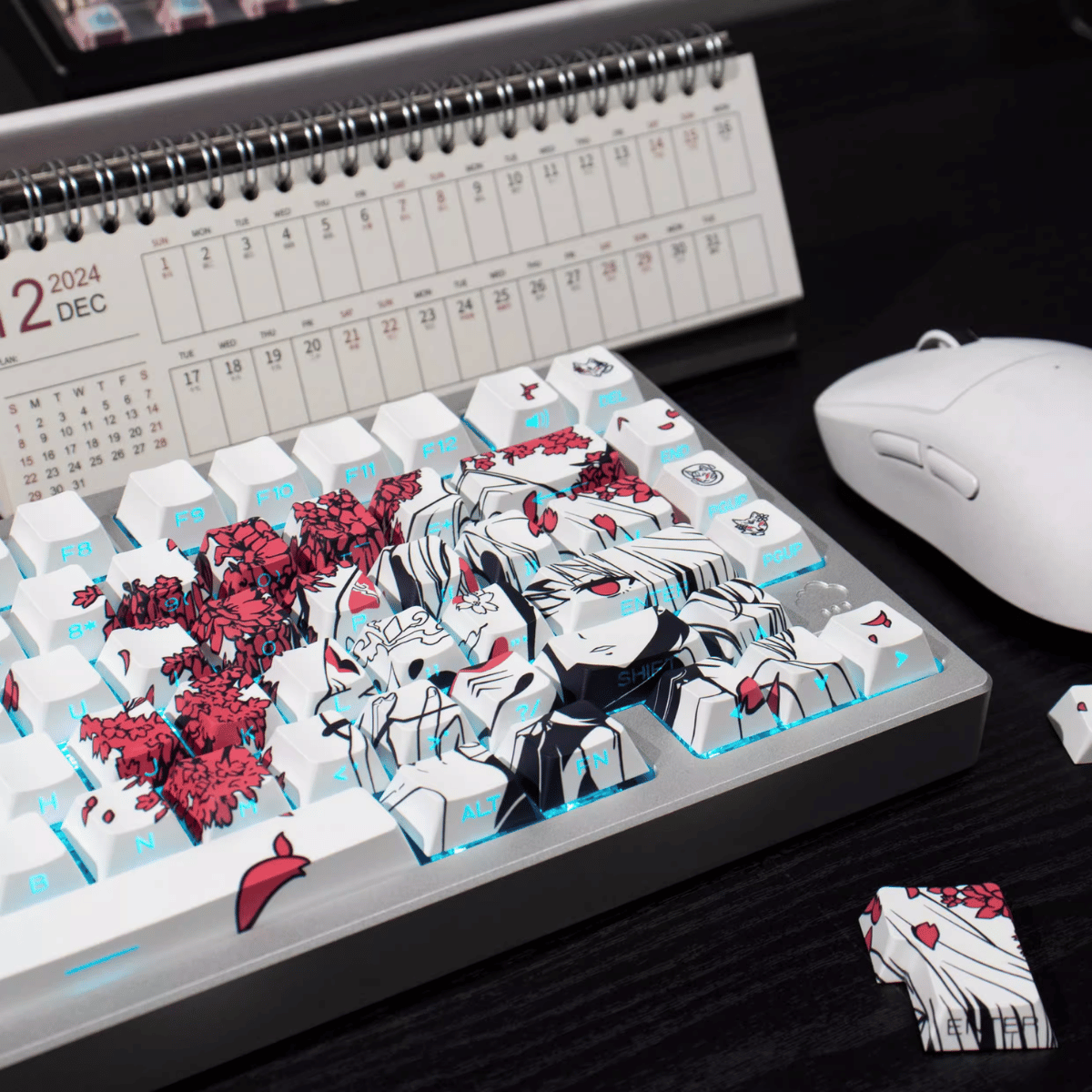 Keycap CMK Makima Fox Masked PBT Dye-sub Cherry Profile