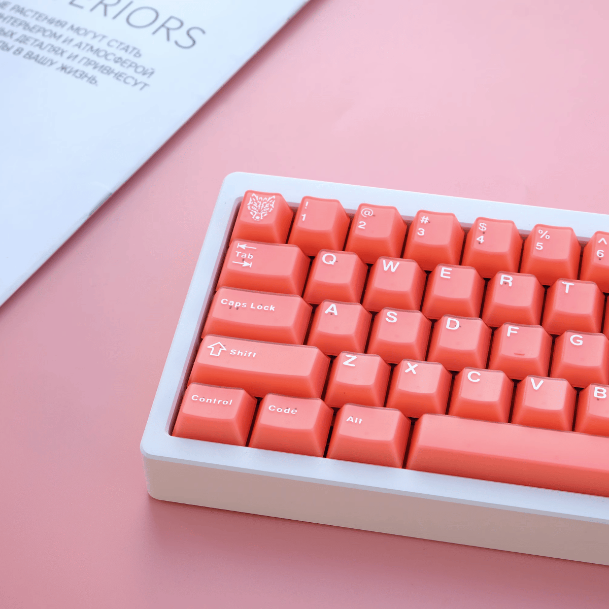 Keycap Aifei Semi-transparent Orange Red ABS Double-shot Cherry Profile