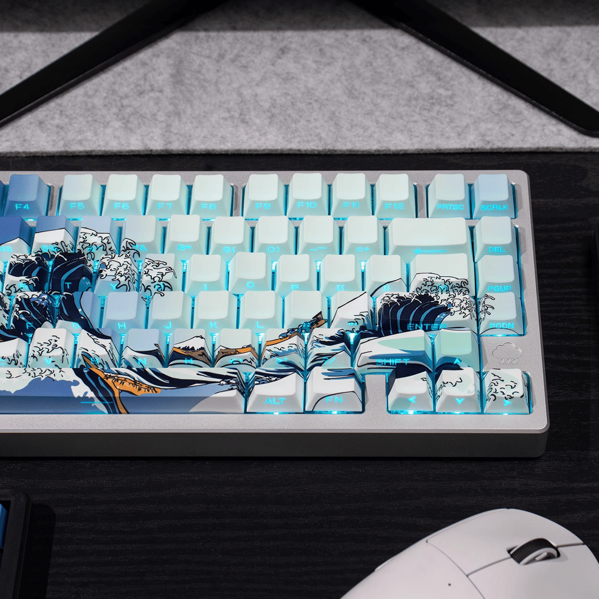 Keycap CMK Wave of Kanagawa PBT Dye-sub Cherry Profile