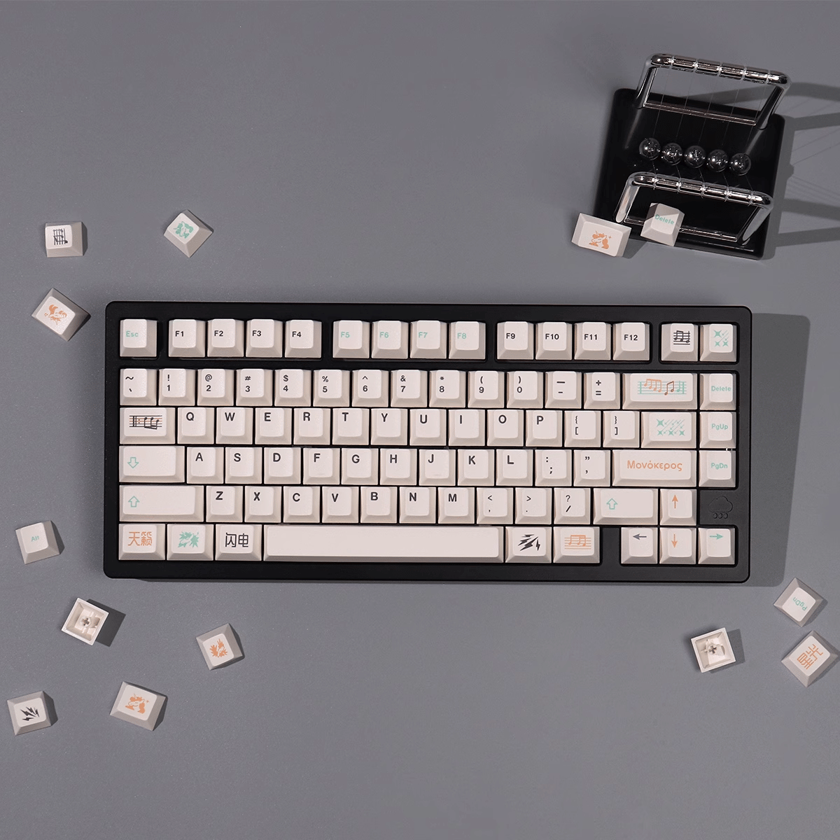 Keycap CMK PBT Unicorn Music PBT Dye-sub Cherry Profile