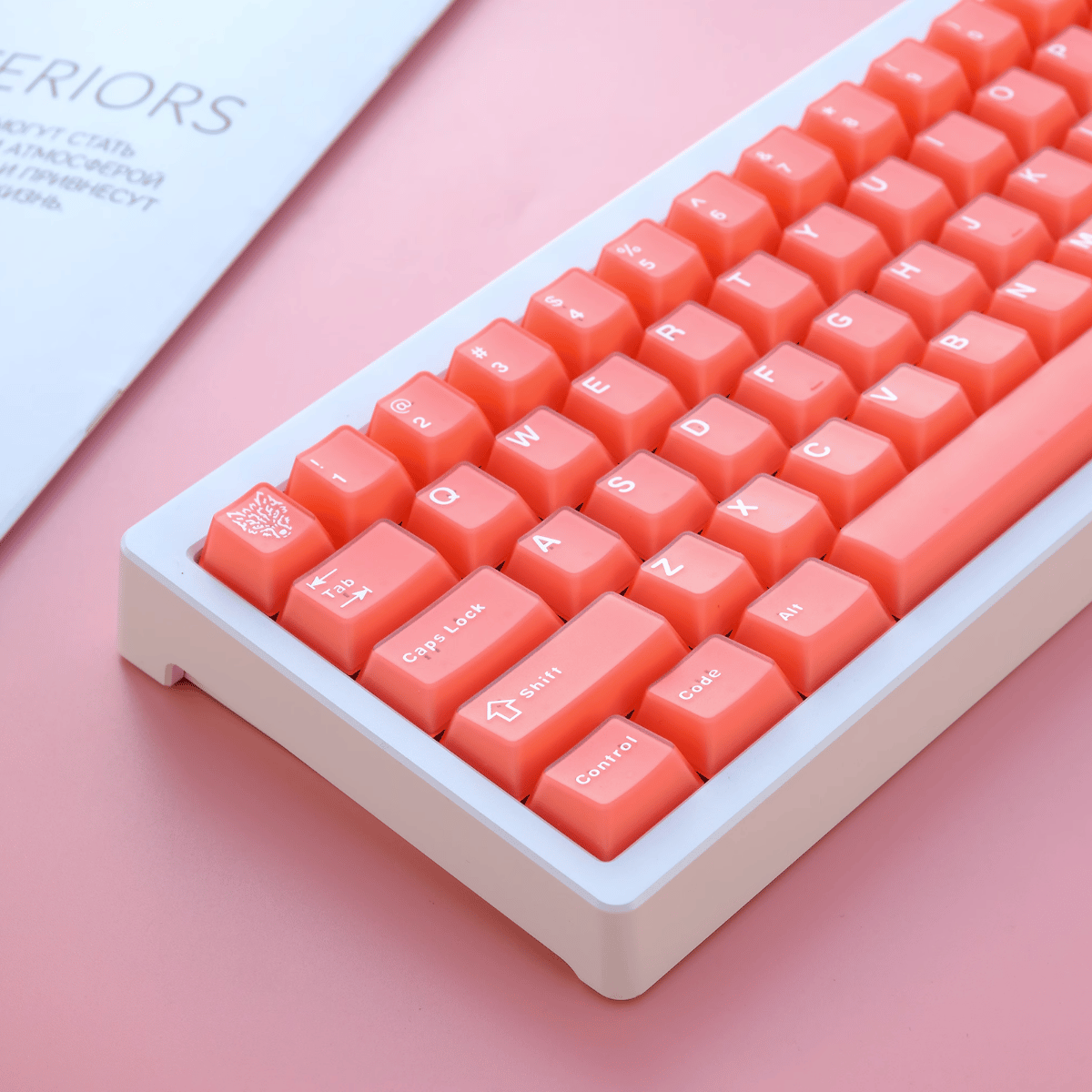 Keycap Aifei Semi-transparent Orange Red ABS Double-shot Cherry Profile