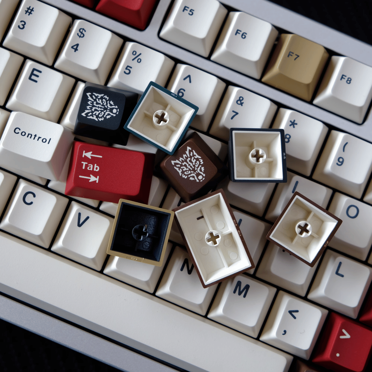 Keycap Aifei ABS Retro Mixed Light R2 ABS Double-shot Cherry Profile