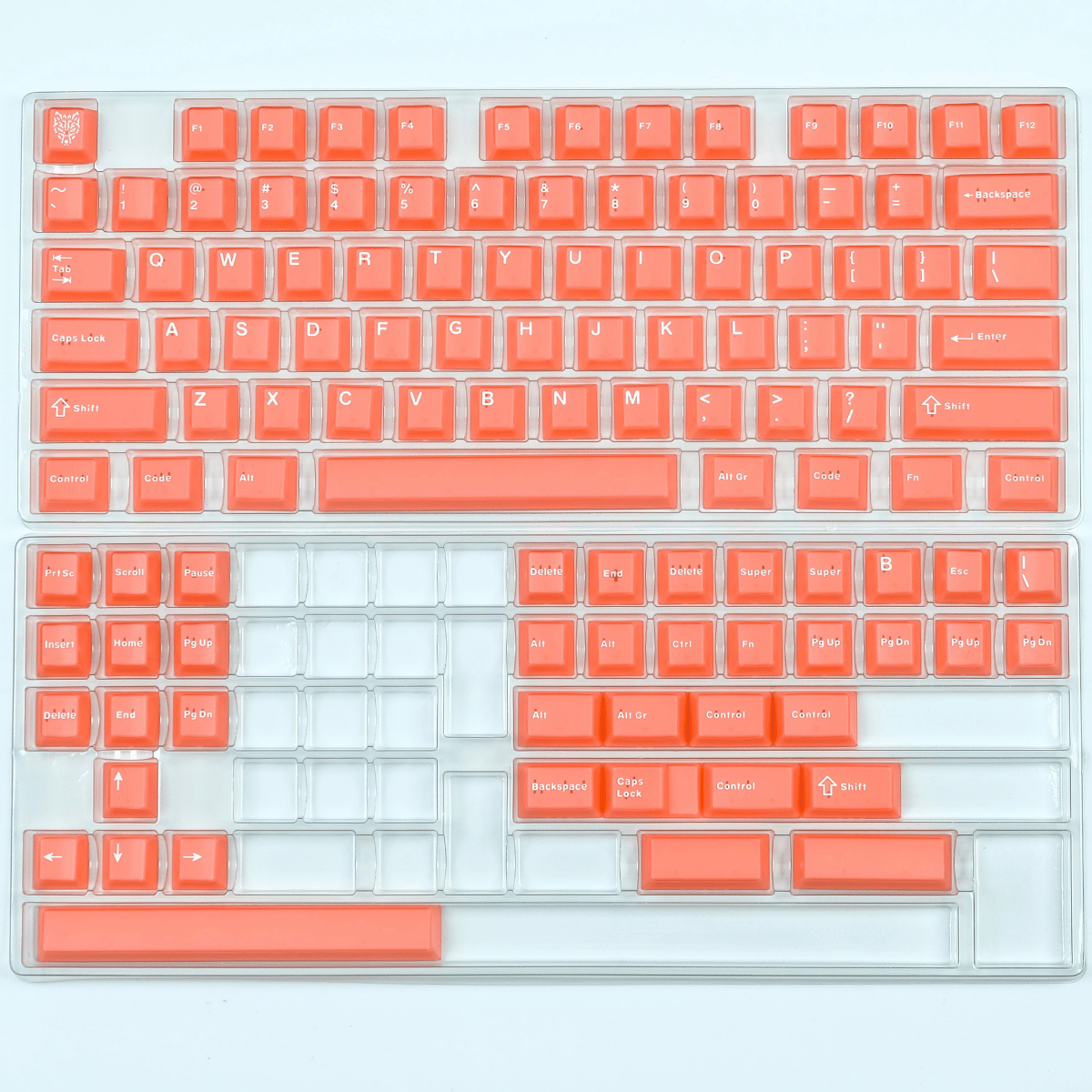 Keycap Aifei Semi-transparent Orange Red ABS Double-shot Cherry Profile