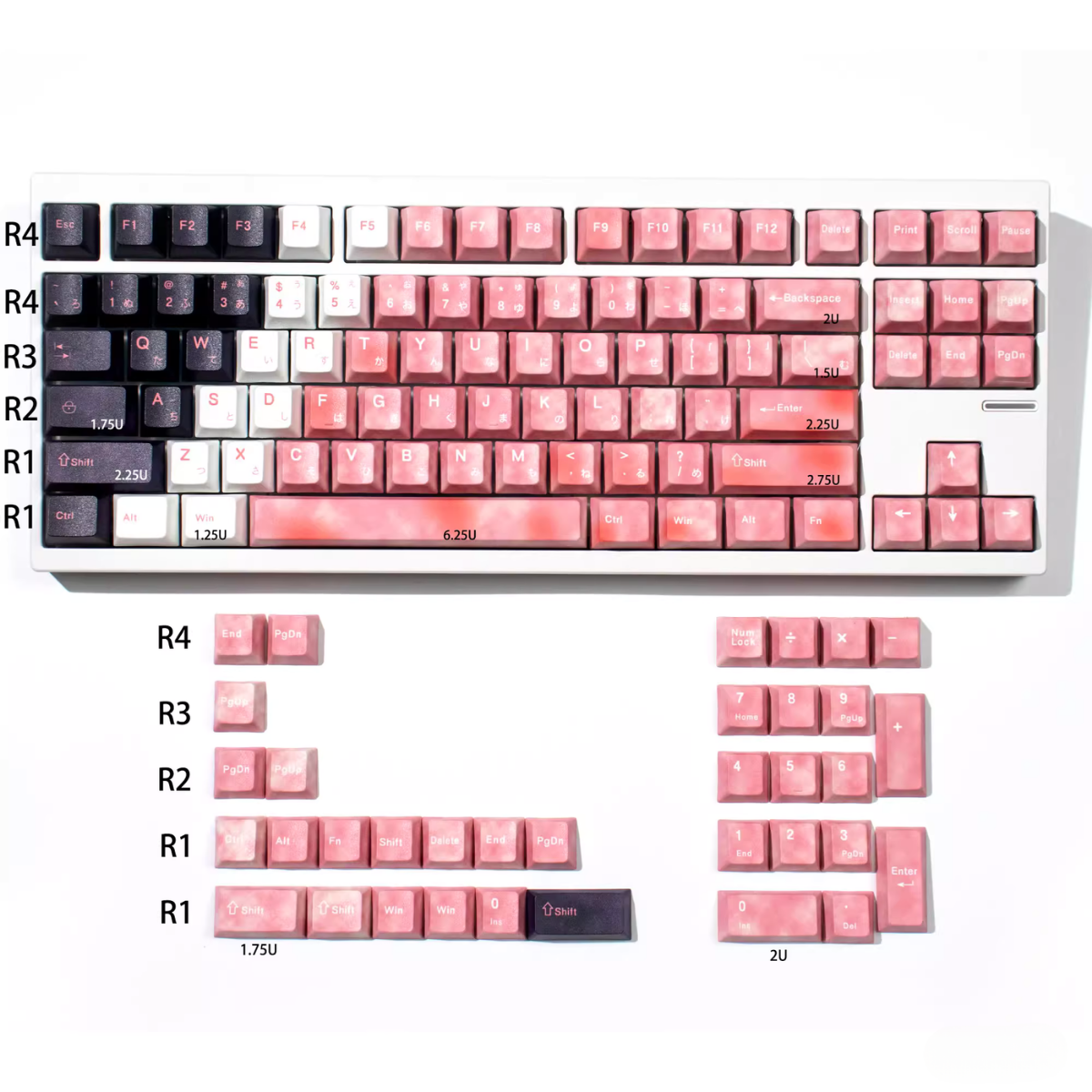 Keycap CMK Zashiki Warashi PBT Dye-sub Cherry Profile