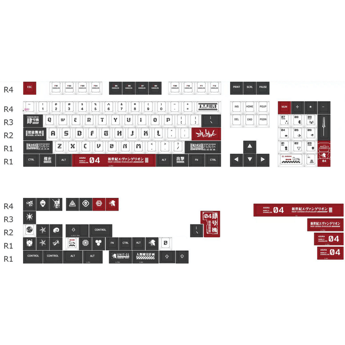 Keycap Eva-04 PBT Dye-sub Cherry Profile