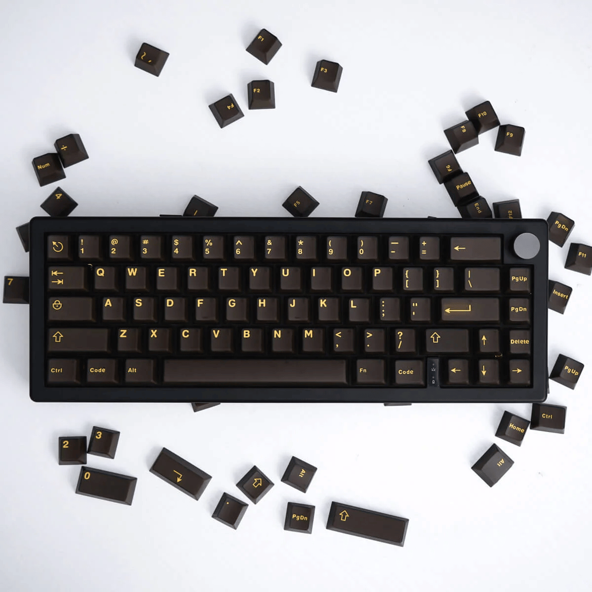 Keycap Aifei ABS Semi-transparent Black Gold ABS Double-shot Cherry Profile