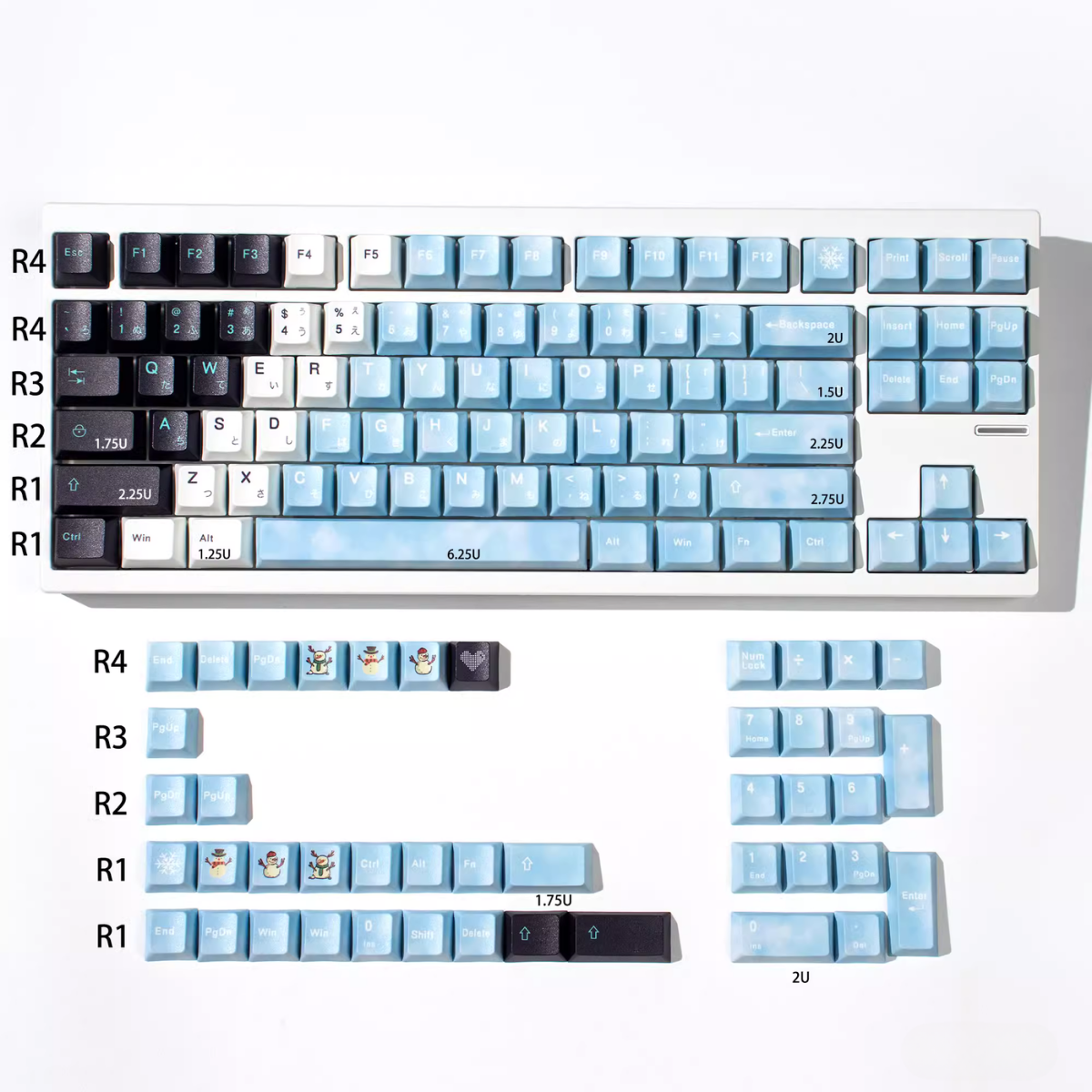 Keycap CMK Zashiki Warashi PBT Dye-sub Cherry Profile