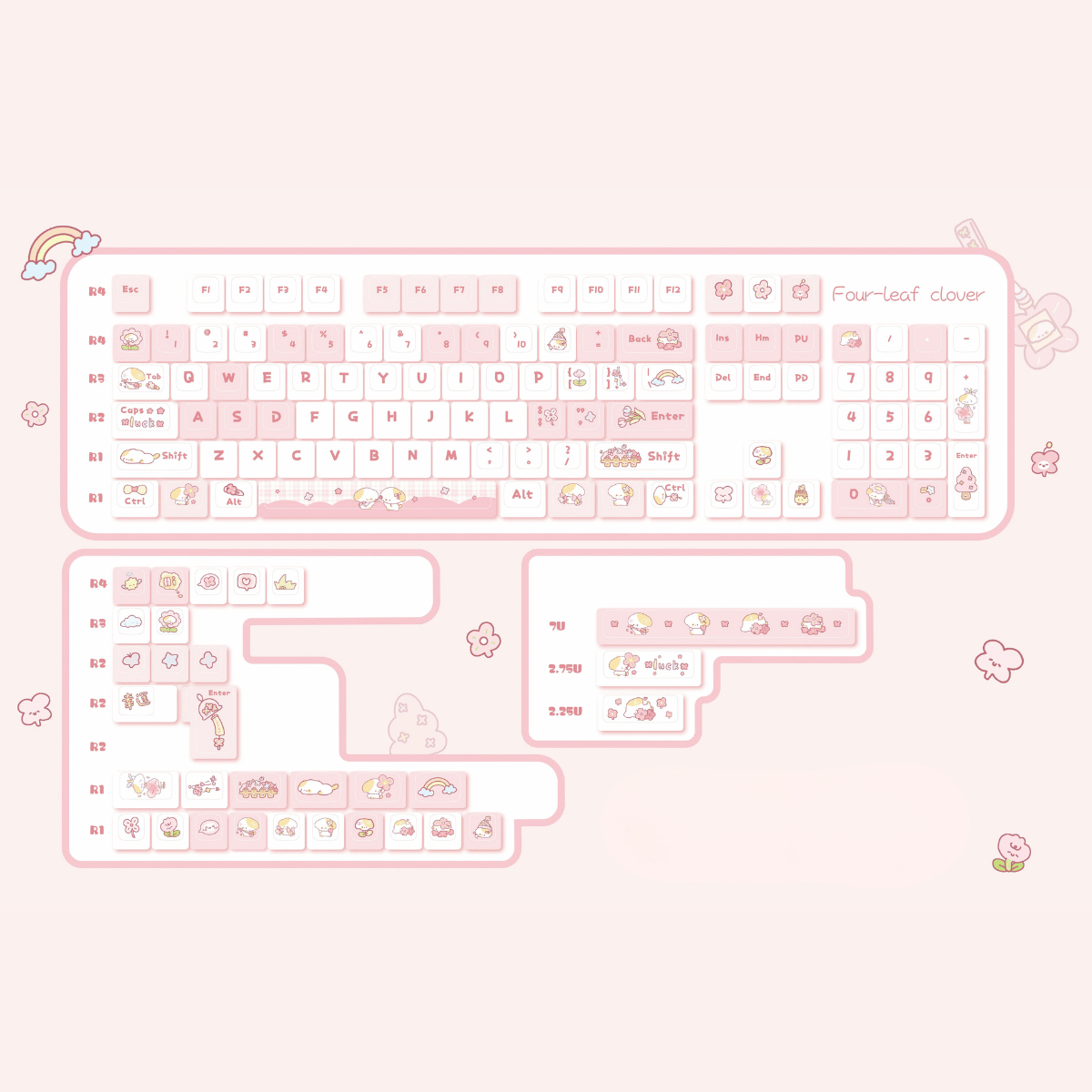 Keycap Lucky Dog PBT Dye-sub Cherry Profile