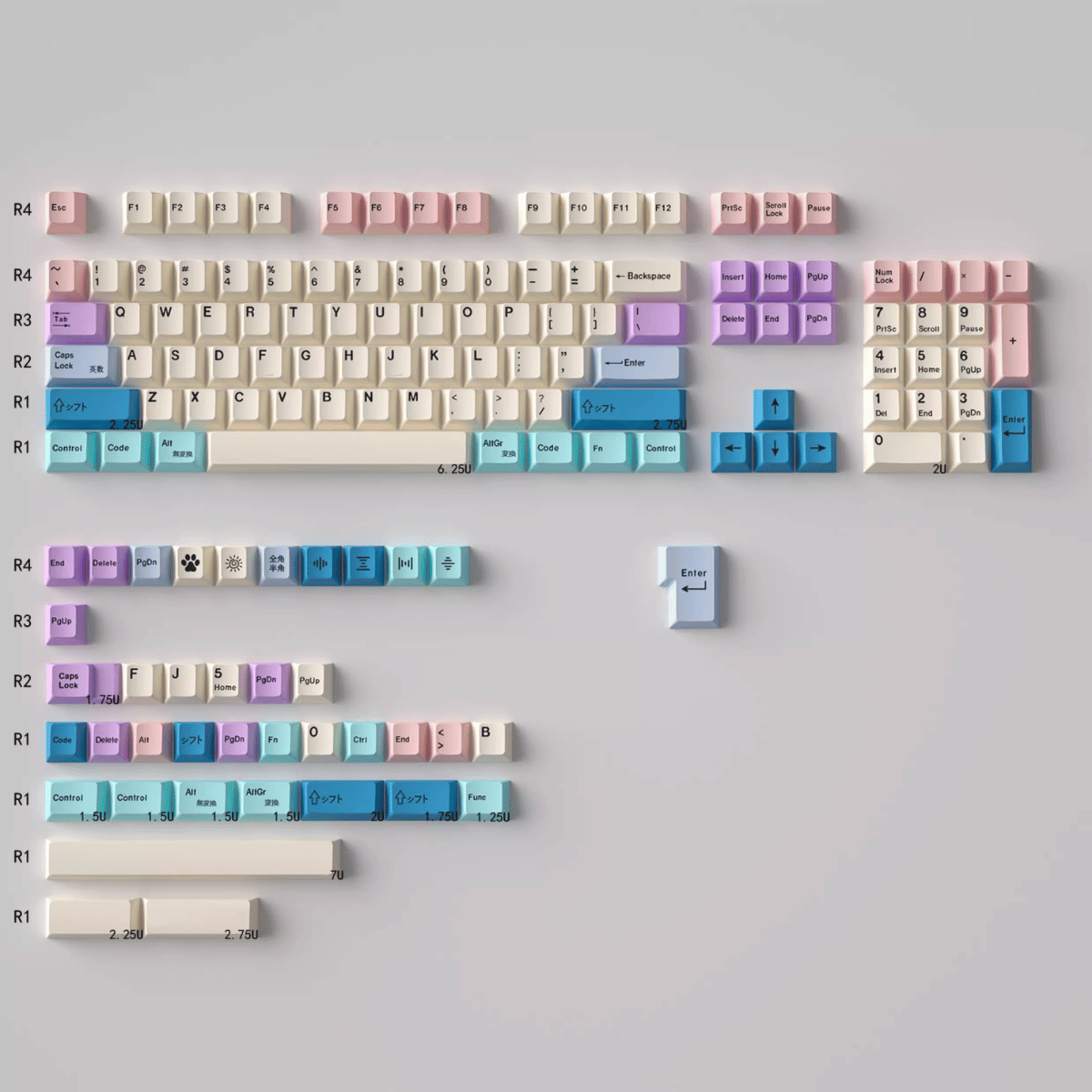 Keycap CMK Fairy R2 PBT Dye-sub Cherry Profile