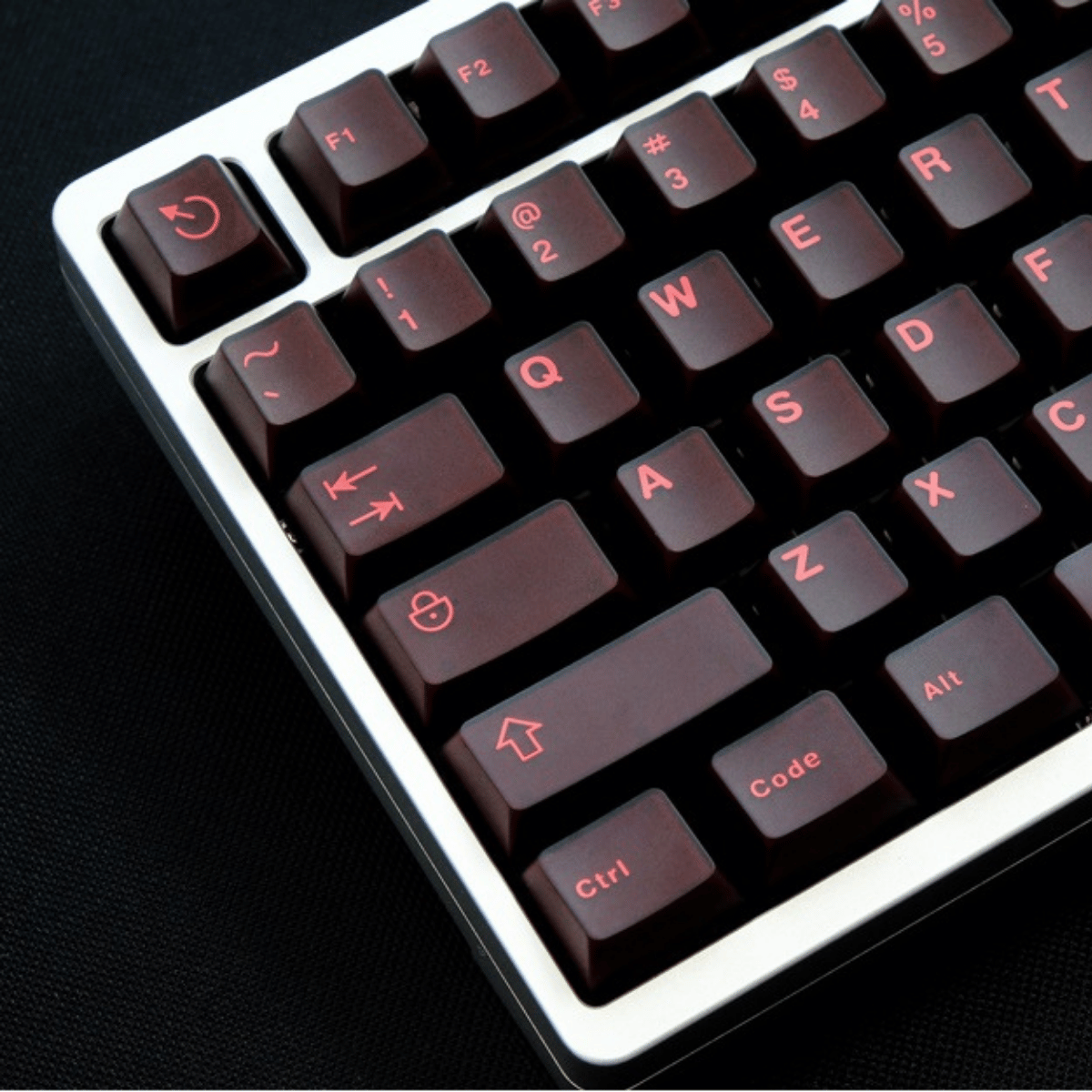 Keycap Aifei ABS Semi-transparent Red Neon ABS Double-shot Cherry Profile
