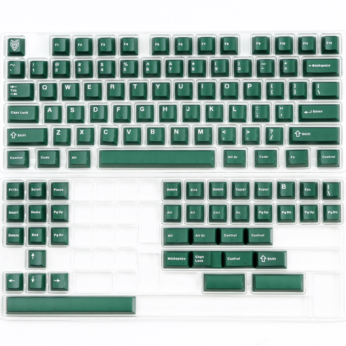 Keycap Aifei ABS Semi-transparent Emerald ABS Double-shot Cherry Profile