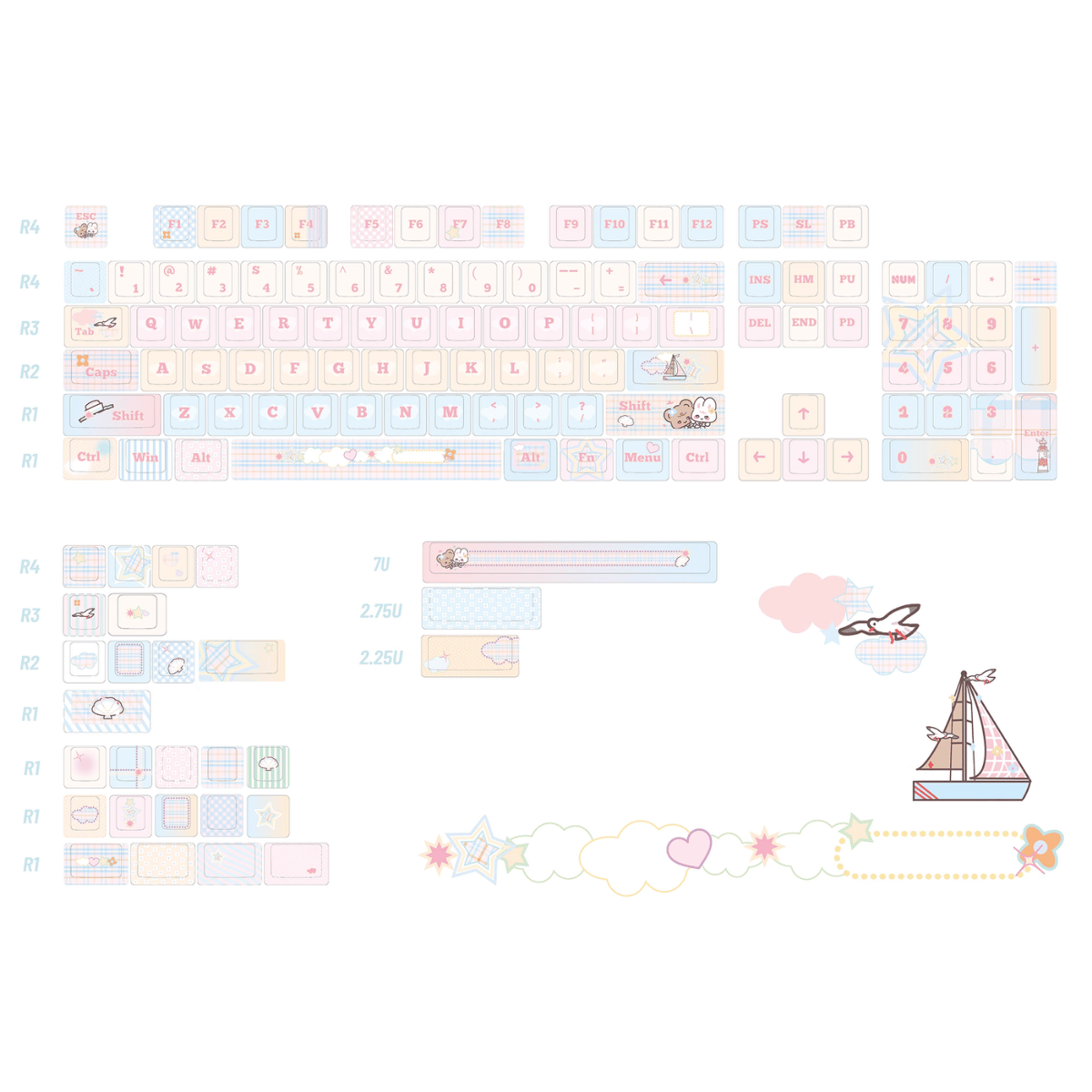 Keycap Sunset Island PBT Dye-sub Cherry Profile