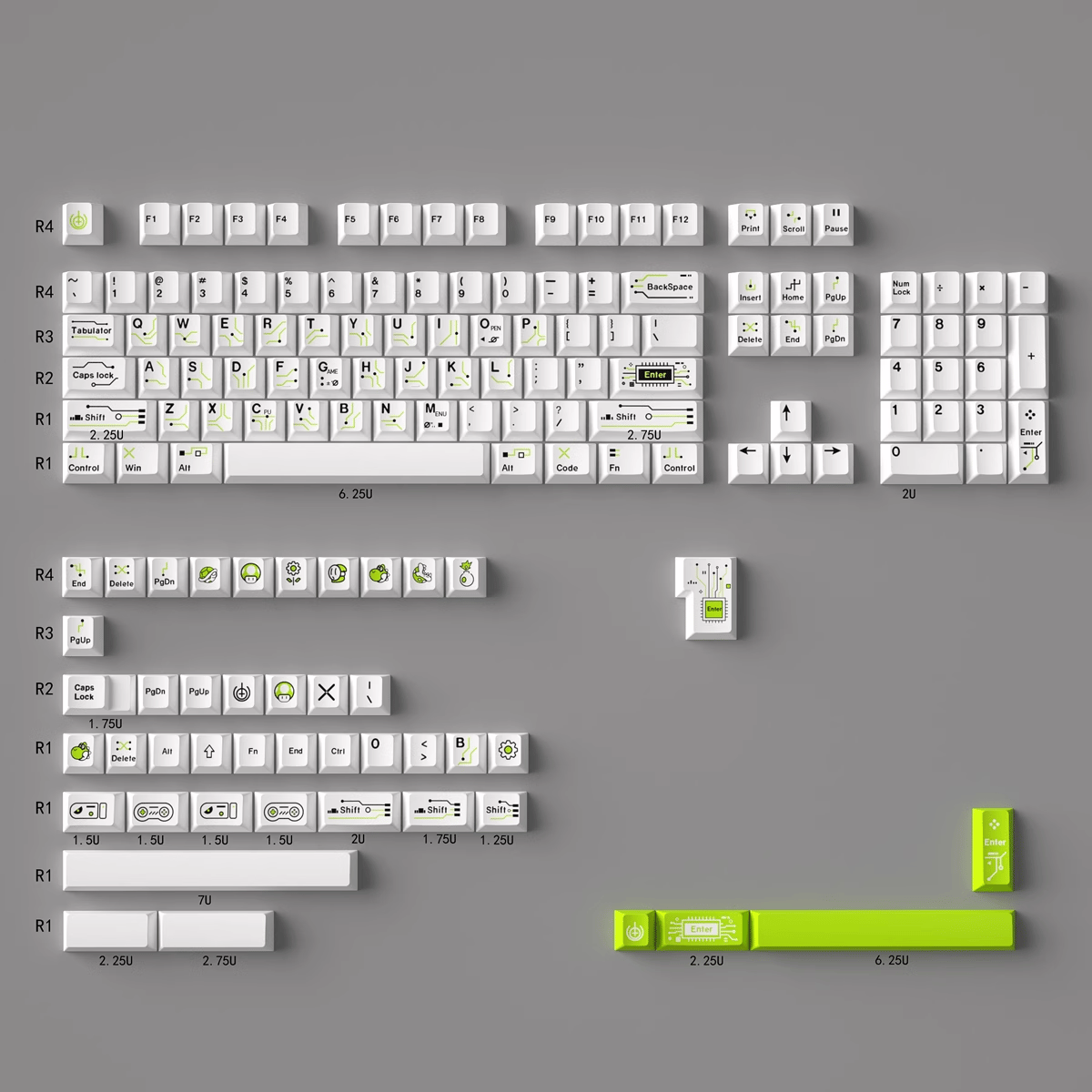 Keycap CMK PBT Electric Circuit PBT Dye-sub Cherry Profile