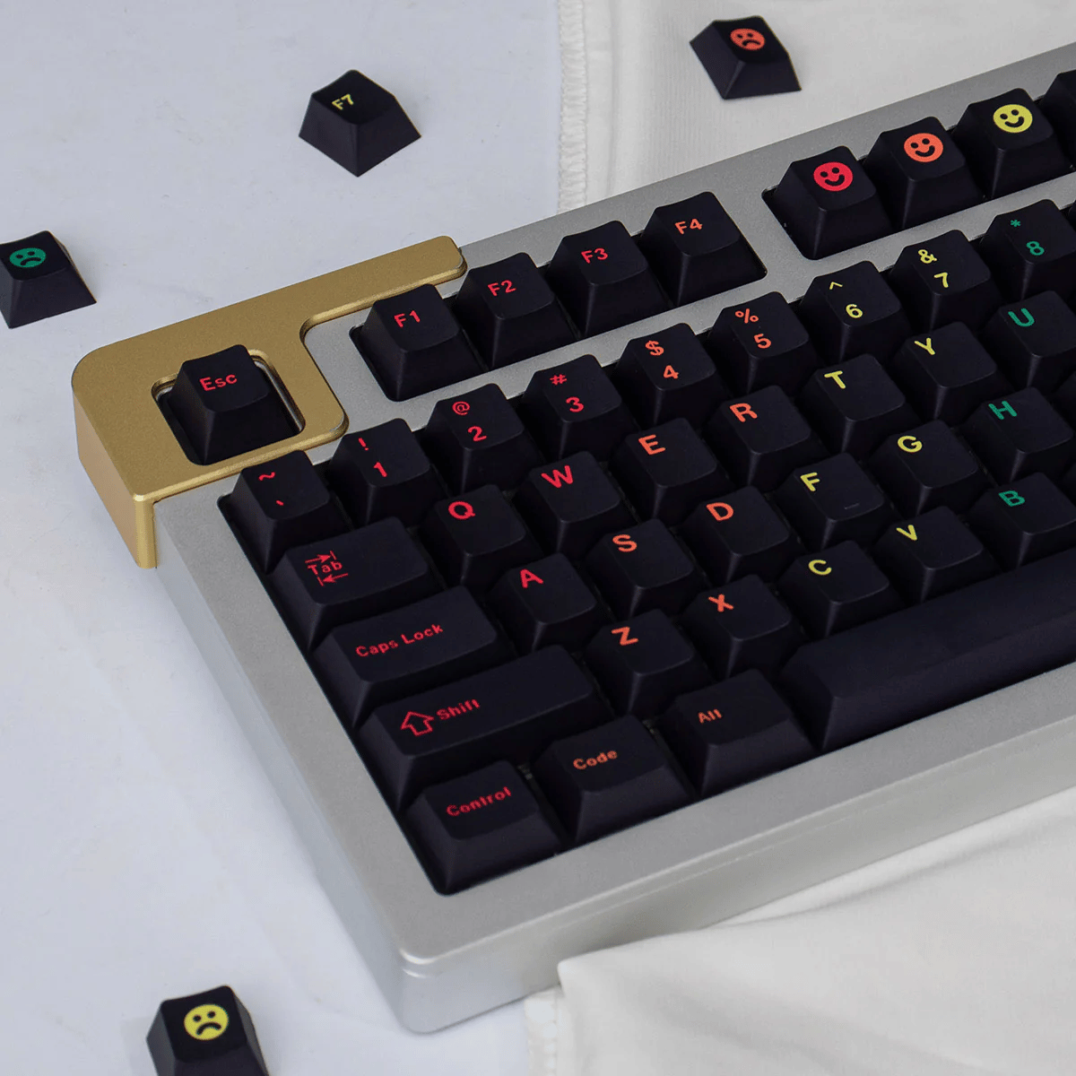 Keycap CMK PBT Midnight Rainbow PBT Dye-sub Cherry Profile
