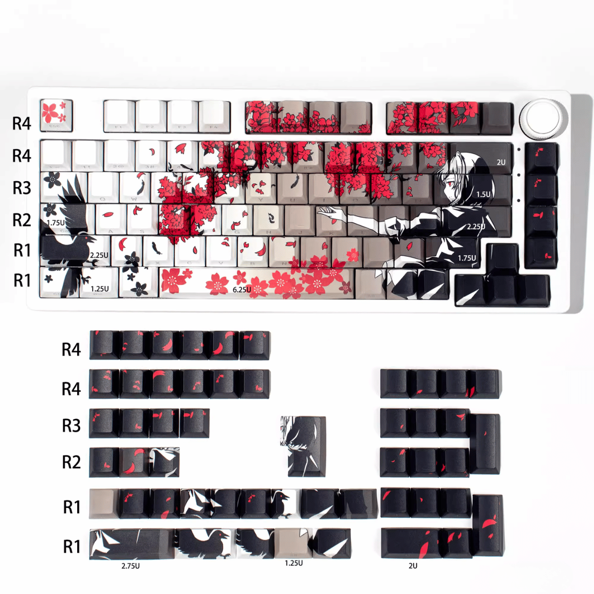 Keycap CMK Makima Sakura PBT Dye-sub Cherry Profile