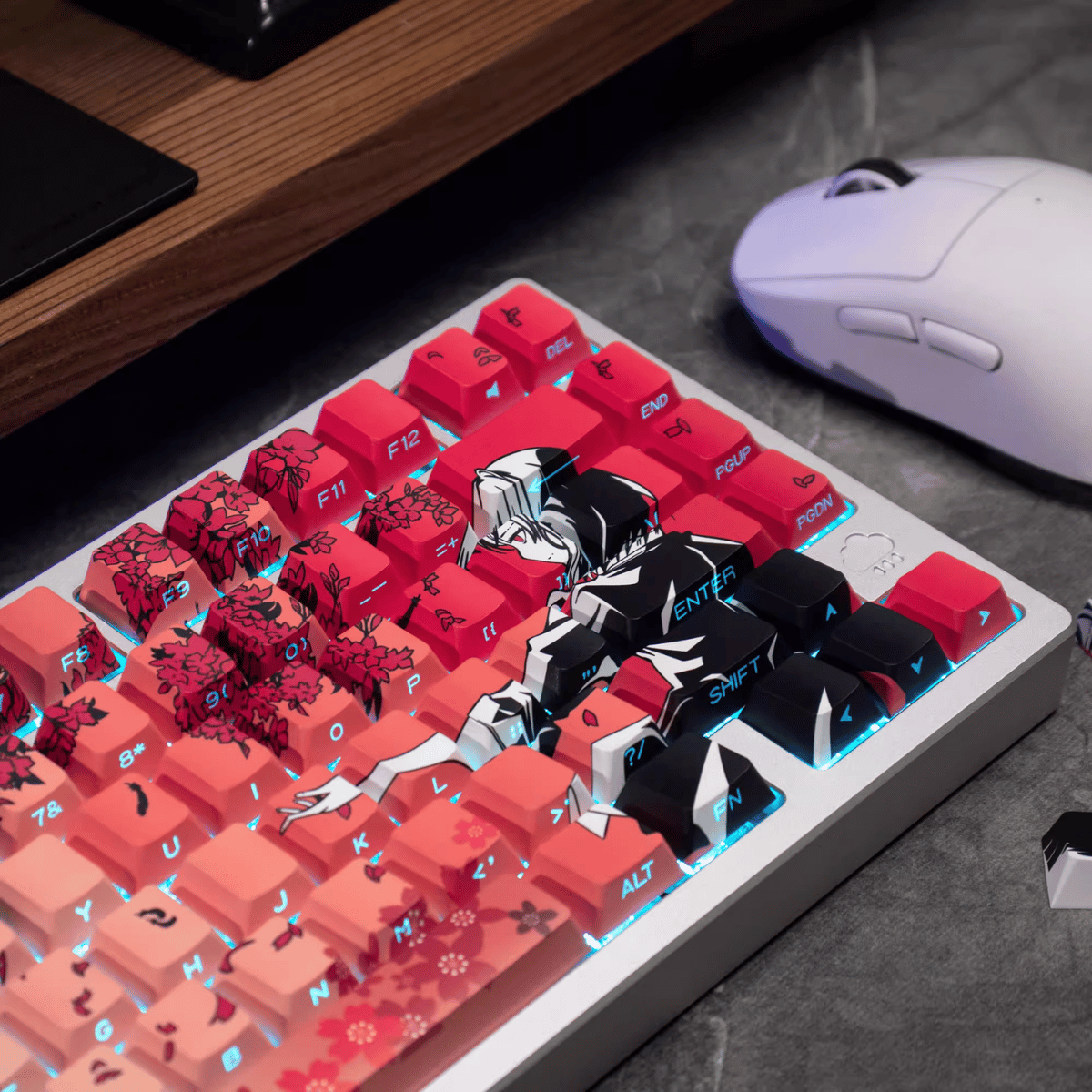 Keycap CMK Makima Sakura PBT Dye-sub Cherry Profile