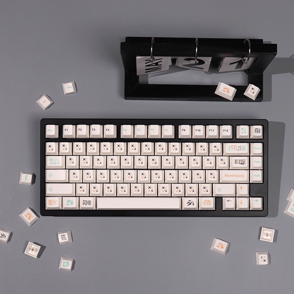 Keycap CMK PBT Unicorn Music PBT Dye-sub Cherry Profile