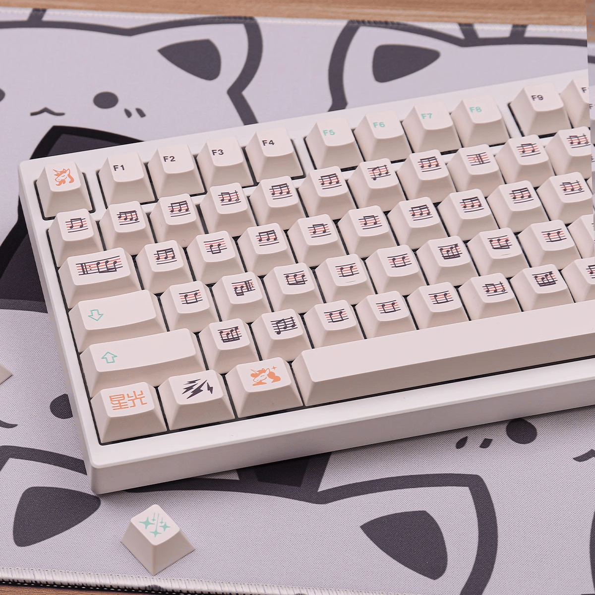 Keycap CMK PBT Unicorn Music PBT Dye-sub Cherry Profile