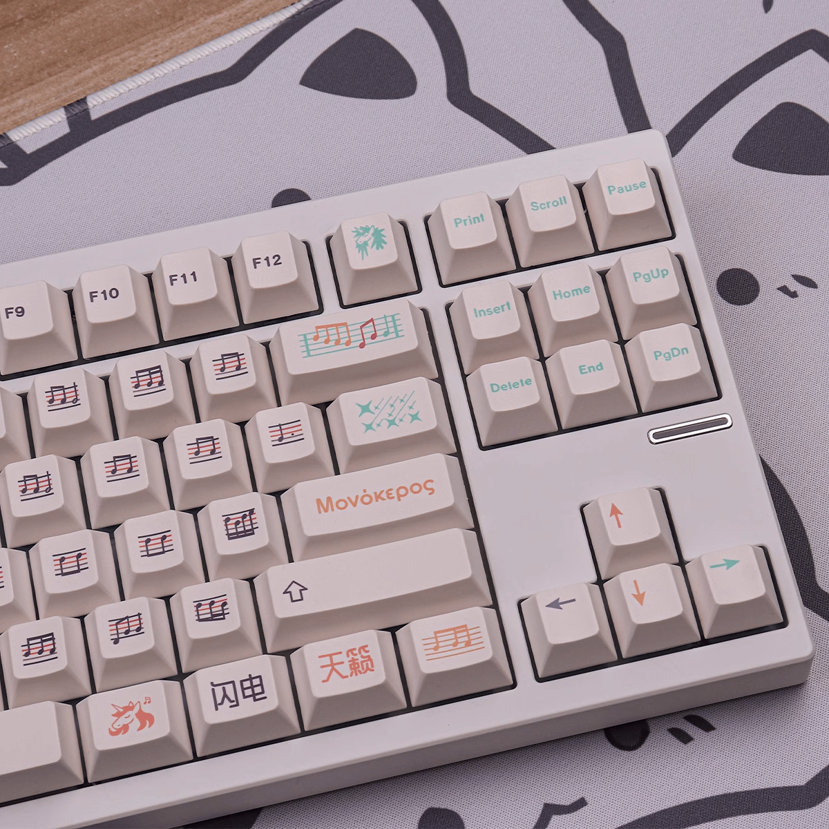Keycap CMK PBT Unicorn Music PBT Dye-sub Cherry Profile