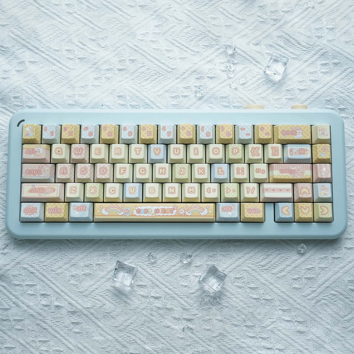 Keycap Rainbow Bunny PBT Dye-sub Cherry Profile