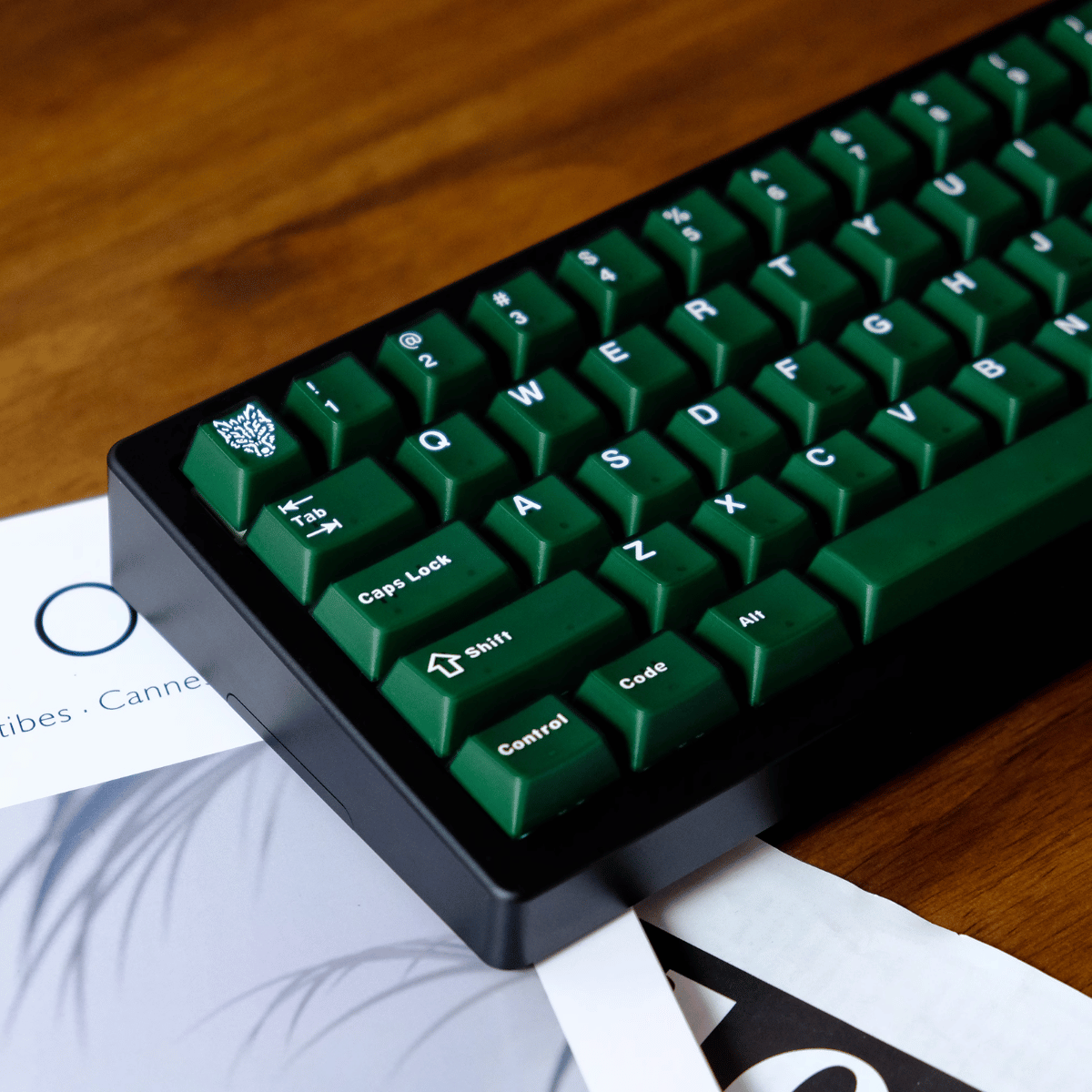Keycap Aifei ABS Semi-transparent Emerald ABS Double-shot Cherry Profile