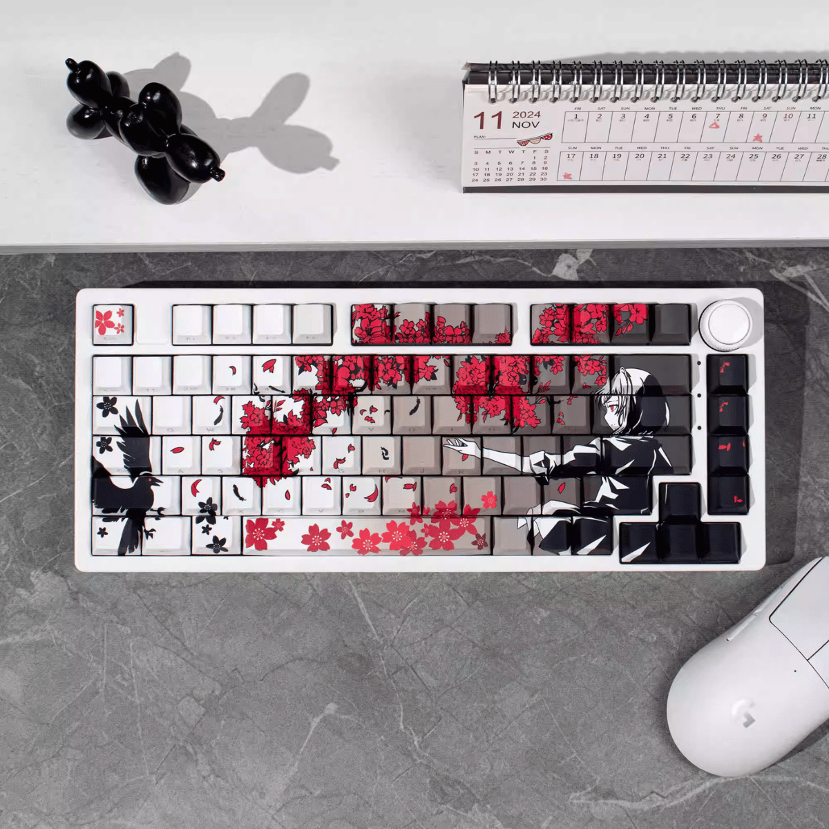 Keycap CMK Makima Sakura PBT Dye-sub Cherry Profile