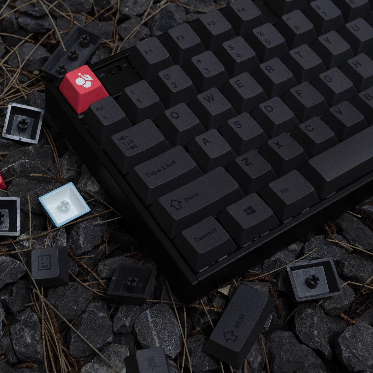 Keycap CMK PBT Black On Gray