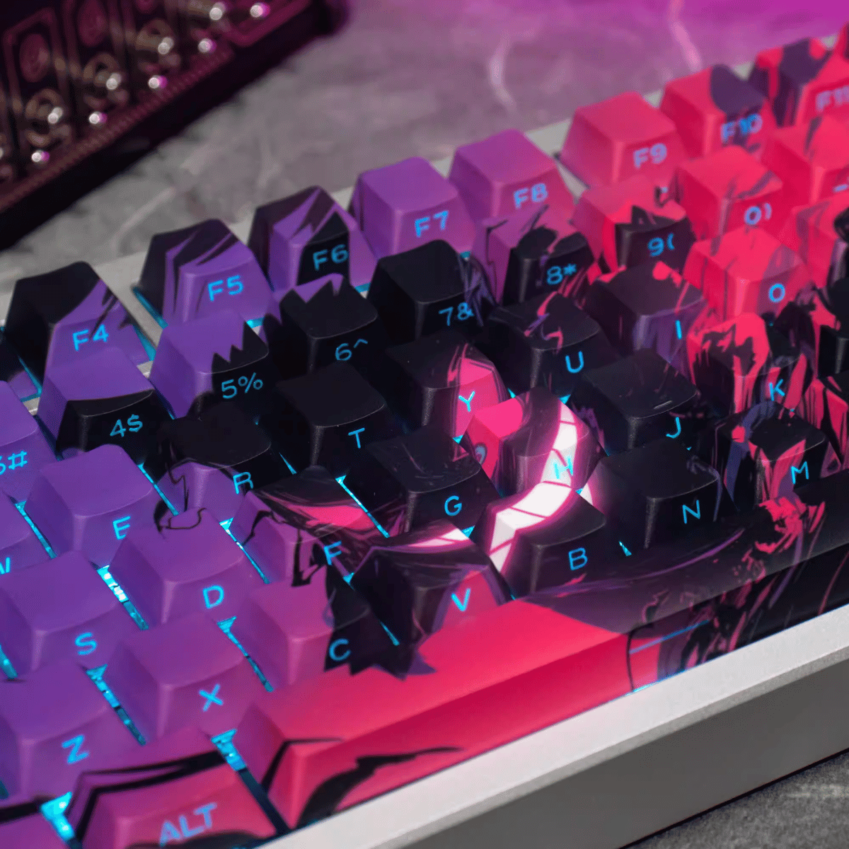 Keycap CMK Pokémon Gengar PBT Dye-sub Cherry Profile