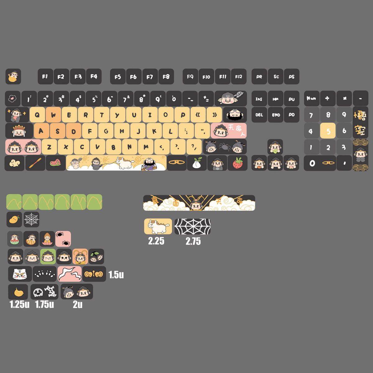 Keycap NDN Wukong PBT Dye-sub PDA Profile