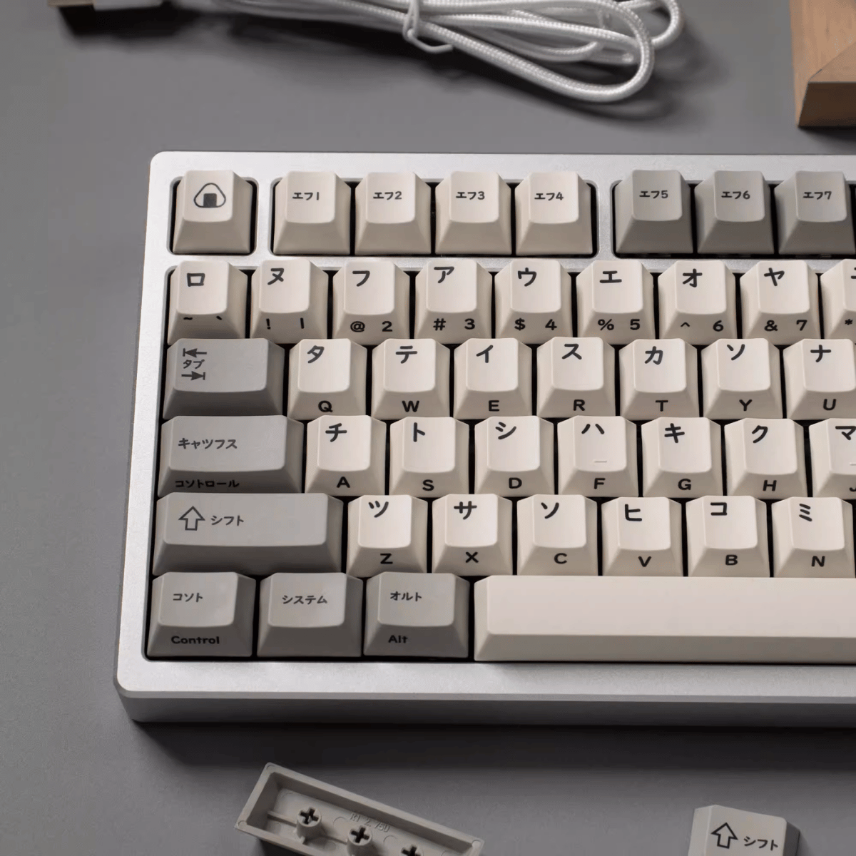 Keycap CMK PBT Retro Japanese Katakana PBT Dye-sub Cherry Profile