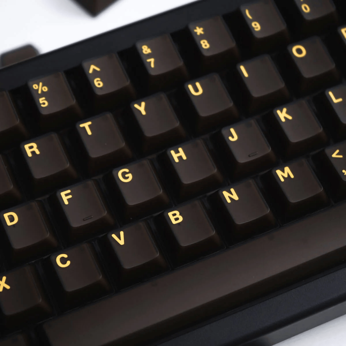 Keycap Aifei ABS Semi-transparent Black Gold ABS Double-shot Cherry Profile