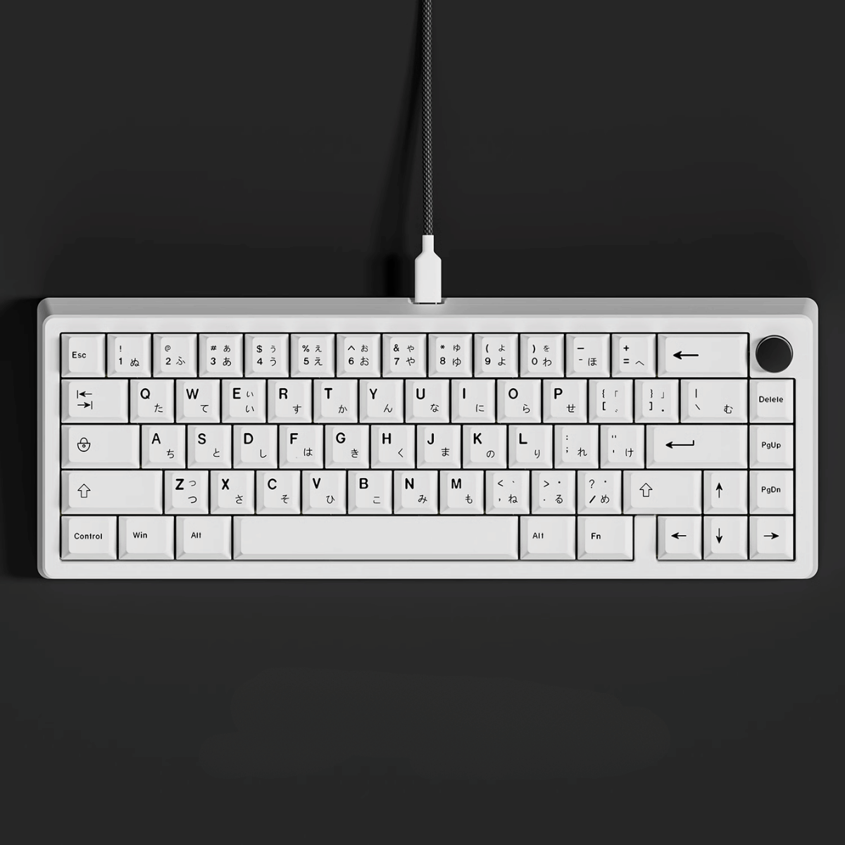 Keycap CMK PBT Black on White Song Ngữ