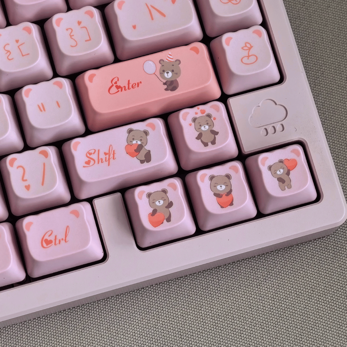 Keycap NDN Cute Bear PBT Dye-sub PDA Profile