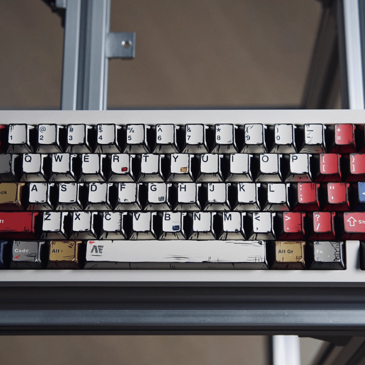 Keycap NDN Comic Style Mix Color PBT Dye-sub Cherry Profile