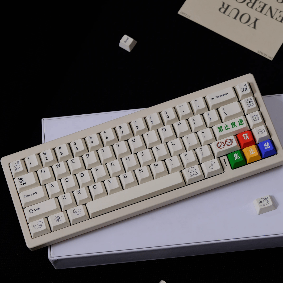 Keycap Puppies PBT Dye-sub Cherry Profile