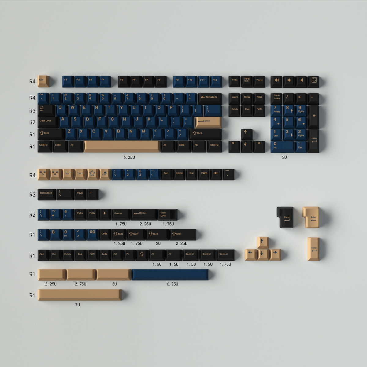Keycap CMK ABS Blue Samurai