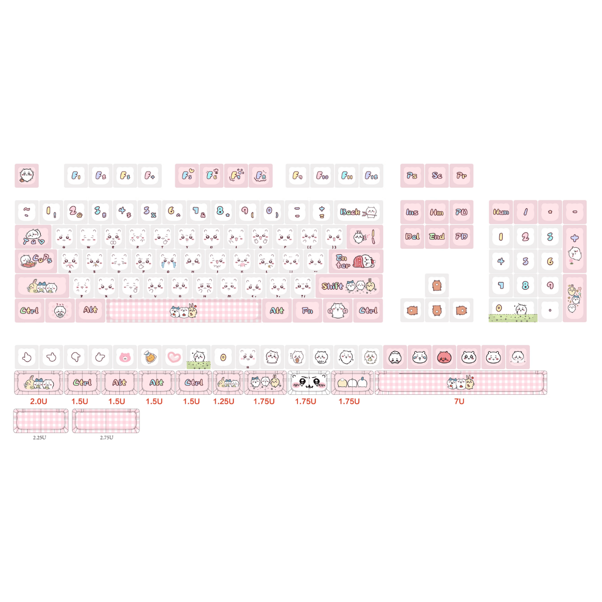 Keycap Chiikawa PBT Dye-sub PDA Profile