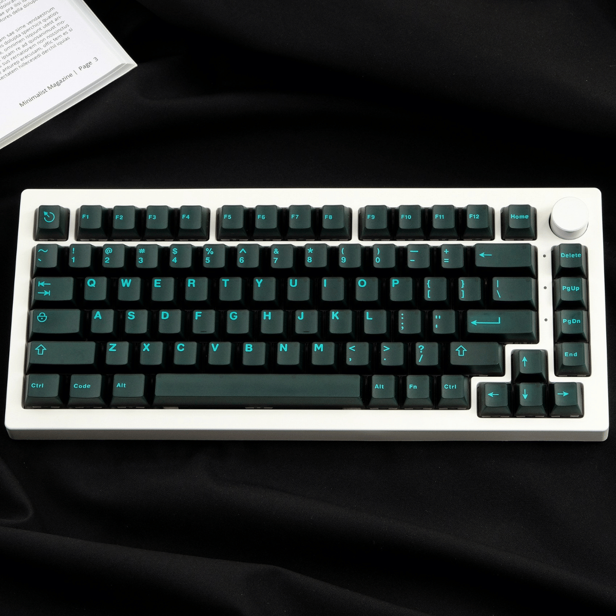 Keycap Aifei ABS Semi-transparent Blue Cyan ABS Double-shot Cherry Profile