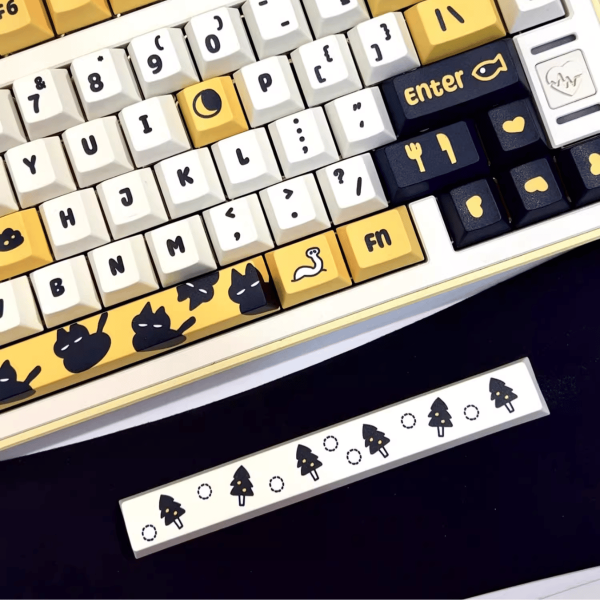 Keycap Graffiti Cat PBT Dye-sub Cherry Profile