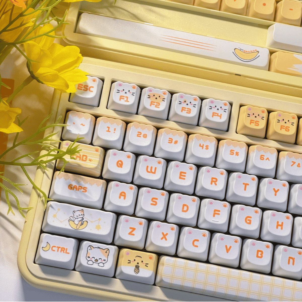 Keycap NDN Banana Cat PBT Dye-sub PDA Profile