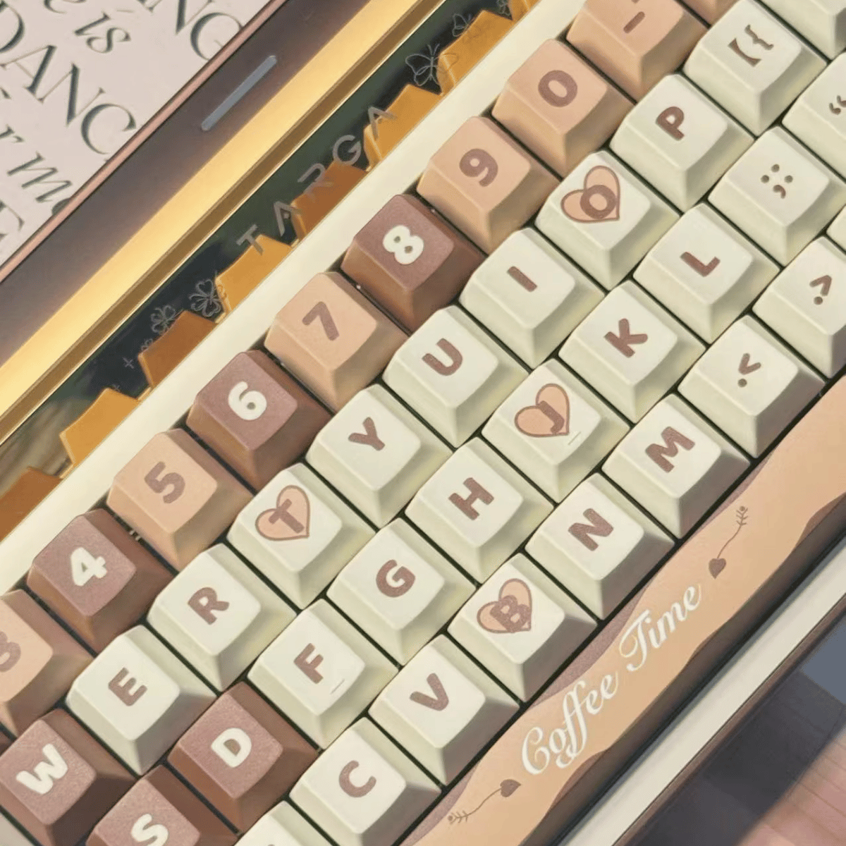 Keycap Caramel Macchiato PBT Dye-sub Cherry Profile