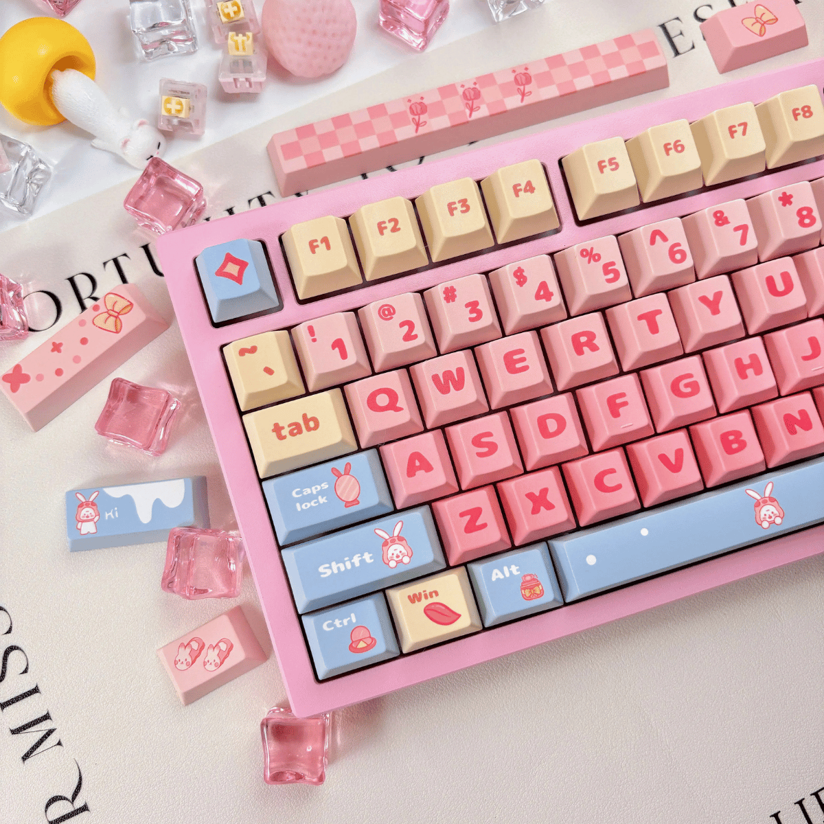 Keycap Lovely Bunny PBT Dye-sub Cherry Profile