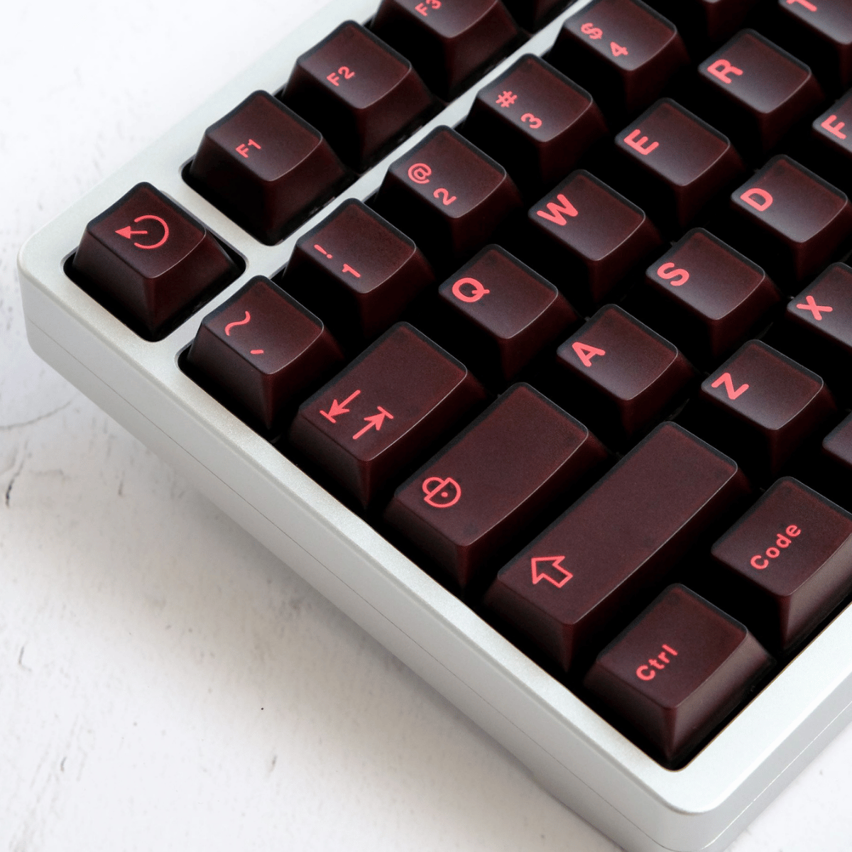 Keycap Aifei ABS Semi-transparent Red Neon ABS Double-shot Cherry Profile